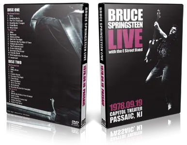 Artwork Cover of Bruce Springsteen 1978-09-19 DVD Passaic Proshot
