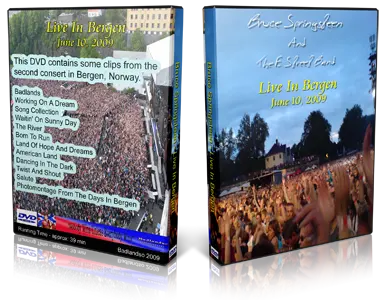 Artwork Cover of Bruce Springsteen 2009-06-10 DVD Bergen Audience