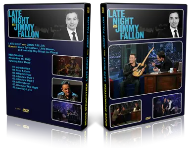 Artwork Cover of Bruce Springsteen 2010-11-16 DVD Late Night with Jimmy Fallon Proshot