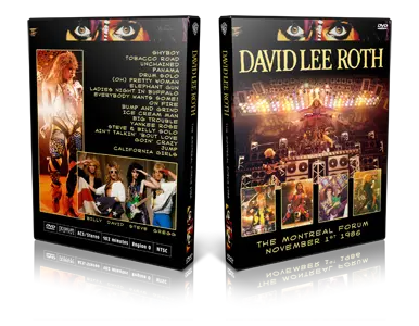 Artwork Cover of David Lee Roth 1986-11-01 DVD Montreal Audience