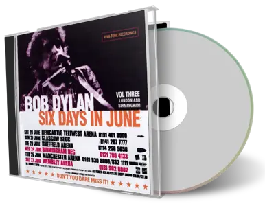 Artwork Cover of Bob Dylan 1998-06-27 CD London Audience
