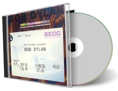 Artwork Cover of Bob Dylan 2000-09-17 CD Glasgow Audience