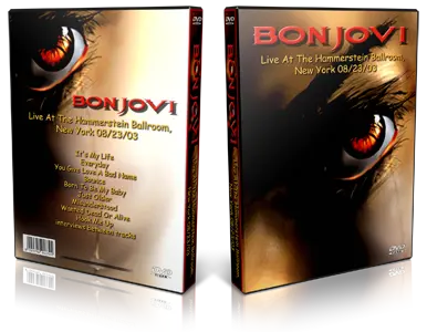 Artwork Cover of Bon Jovi 2003-08-23 DVD New York City Proshot