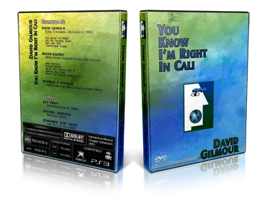 Artwork Cover of David Gilmour 1992-12-04 DVD Cali Proshot