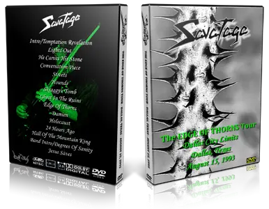 Artwork Cover of Savatage 1993-08-15 DVD Dallas Proshot