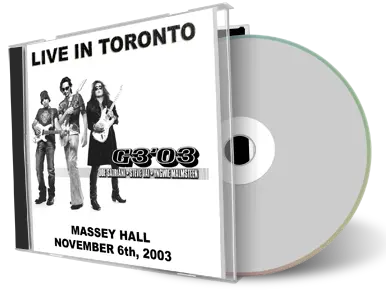 Artwork Cover of G3 Malmsteen Vai Satrianai 2003-11-06 CD Toronto Audience