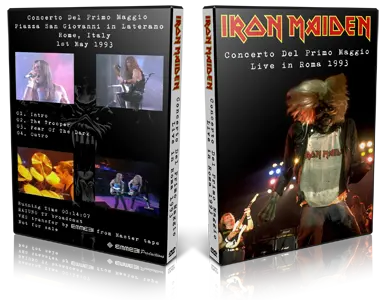 Artwork Cover of Iron Maiden 1993-05-01 DVD Rome Proshot