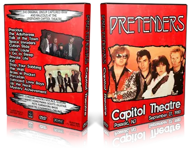 Artwork Cover of The Pretenders 1980-09-27 DVD Passaic Audience
