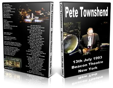 Artwork Cover of Pete Townshend 1993-07-13 DVD New York City Audience