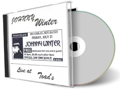 Artwork Cover of Johnny Winter 2000-07-21 CD New Haven Audience