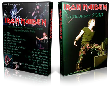 Artwork Cover of Iron Maiden 2000-09-20 DVD Vancouver Audience