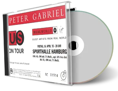 Artwork Cover of Peter Gabriel 1993-04-16 CD Hamburg Audience