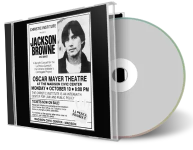 Artwork Cover of Jackson Browne 1988-10-10 CD Madison Audience