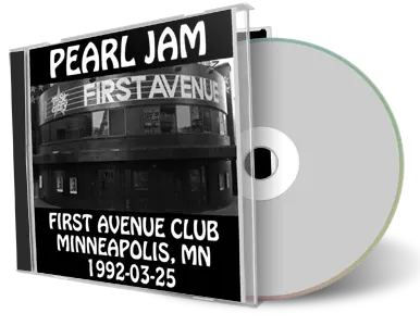 Artwork Cover of Pearl Jam 1992-03-25 CD Minneapolis Audience