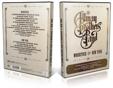 Artwork Cover of Allman Brothers Band Compilation DVD Woodstock 1994 Proshot