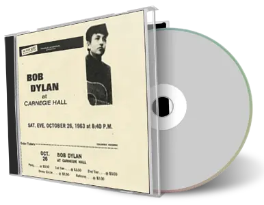 Artwork Cover of Bob Dylan 1963-10-26 CD New York City Soundboard