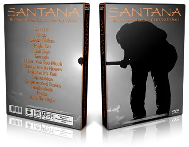 Artwork Cover of Carlos Santana 2008-05-20 DVD San Francisco Proshot