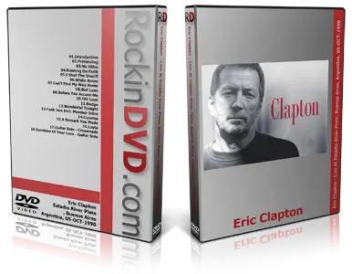 Artwork Cover of Eric Clapton 1990-10-05 DVD Buenos Aires Proshot
