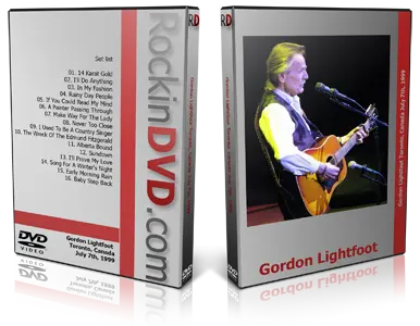 Artwork Cover of Gordon Lightfoot 1999-07-07 DVD Toronto Proshot