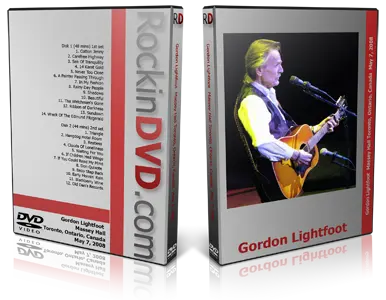 Artwork Cover of Gordon Lightfoot 2008-05-07 DVD Toronto Audience