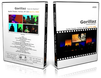 Artwork Cover of Gorillaz 2006-04-06 DVD Harlem Proshot