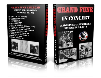 Artwork Cover of Grand Funk Railroad 1972-12-23 DVD New York City Proshot