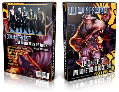 Artwork Cover of Warrant 1992-09-12 DVD Milan Proshot