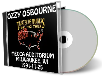 Artwork Cover of Ozzy Osbourne 1991-11-25 CD Milwaukee Audience
