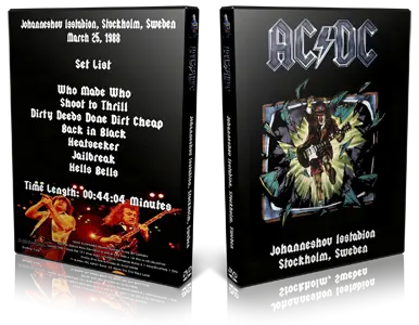 Artwork Cover of Acdc 1988-03-25 DVD Sweden Audience