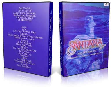 Artwork Cover of Santana 1977-11-13 DVD Melbourne Proshot