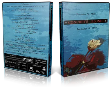 Artwork Cover of Concrete Blonde Compilation DVD The Videos 1986-1990 Proshot