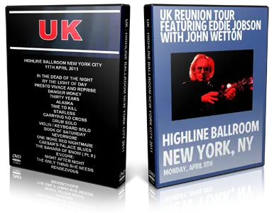 Artwork Cover of UK 2011-04-11 DVD New York City Audience