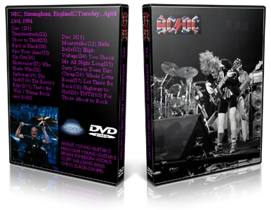 Artwork Cover of ACDC 1991-04-23 DVD Birmingham Audience