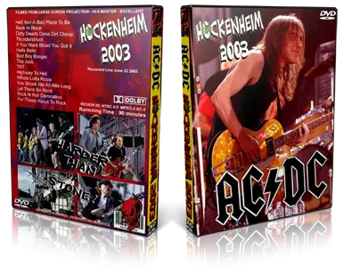 Artwork Cover of ACDC 2003-06-22 DVD Hockenheim Audience