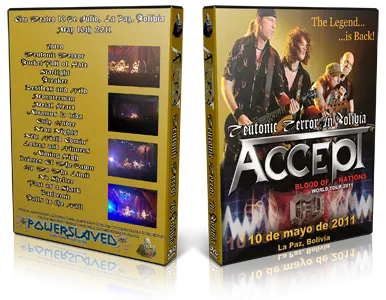 Artwork Cover of Accept 2011-04-10 DVD La Paz Audience