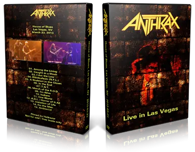 Artwork Cover of Anthrax 2013-03-23 DVD Las Vegas Audience