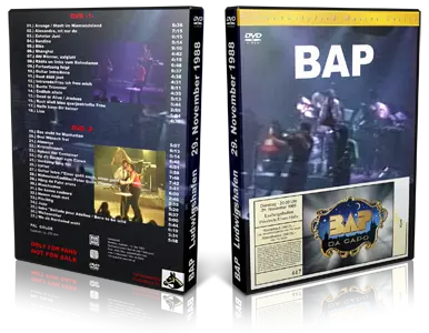 Artwork Cover of BAP 1988-11-29 DVD Ludwigshafen Audience