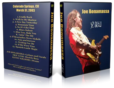 Artwork Cover of Joe Bonamassa 2003-03-31 DVD Friesland Audience