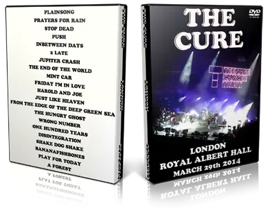 Artwork Cover of The Cure 2014-03-29 DVD London Audience