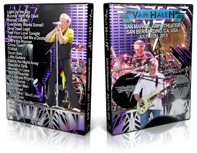 Artwork Cover of Van Halen 2015-07-11 DVD San Bernardino Audience