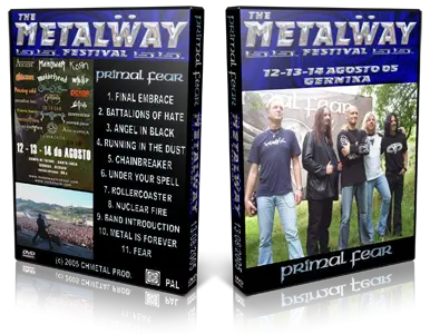 Artwork Cover of Primal Fear 2005-08-13 DVD Lucia Audience