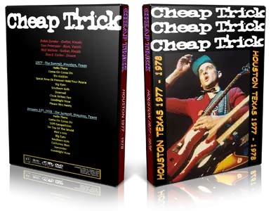 Artwork Cover of Cheap Trick Compilation DVD Houston 1977 1978 Proshot