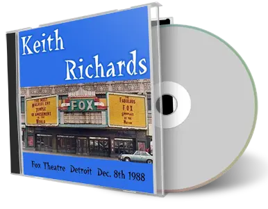 Artwork Cover of Keith Richards And The X-Pensive Winos 1988-12-08 CD Detroit Audience