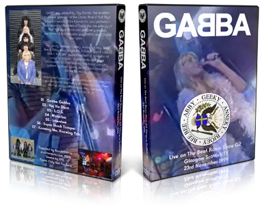 Artwork Cover of Gabba 1999-11-23 DVD Glasgow Proshot