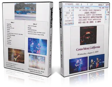 Artwork Cover of Judas Priest 2009-08-05 DVD Costa Mesa Audience