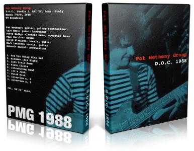 Artwork Cover of Pat Metheny 1988-03-07 DVD Rome Proshot