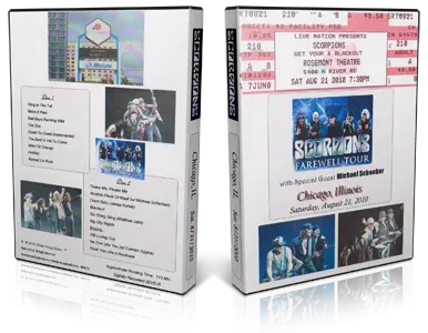 Artwork Cover of Scorpions 2010-08-21 DVD Chicago Audience