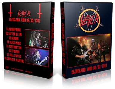 Artwork Cover of Slayer 1987-02-09 DVD Cleveland  Audience
