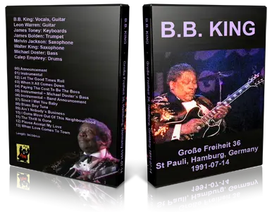 Artwork Cover of BB King 1991-07-14 DVD Jazz Port Festival Proshot
