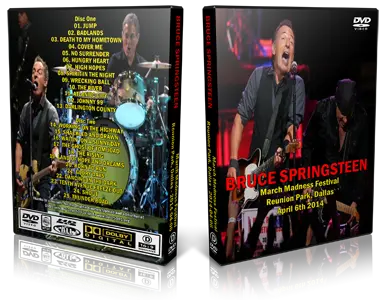 Artwork Cover of Bruce Springsteen 2014-04-06 DVD Dallas Proshot